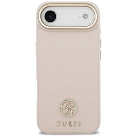 Guess Grained Strass Logo MagSafe iPhone Air Case - Pink - Uncategorized Cases (2) - Cases - Techbox