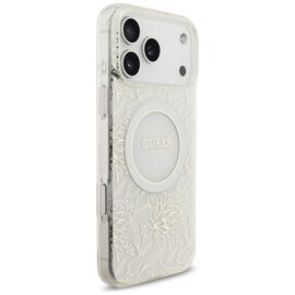 Guess IML Flowers Electro Pearl Strap MagSafe Case for iPhone 17 Pro Max - White - Apple Cases - Cases - Techbox