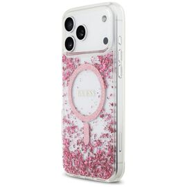 Guess Resin Bottom Glitter MagSafe Case for iPhone 17 Pro Max - Pink - Apple Cases - Cases - Techbox