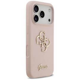 Guess Silicone Big 4G Script Case for iPhone 17 Pro - Pink | Techbox