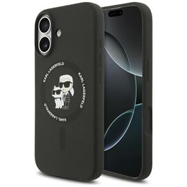 Karl Lagerfeld Silicone Karl&amp;Choupette Ring MagSafe Case for iPhone 17 - Black - Apple Cases - Cases - Techbox