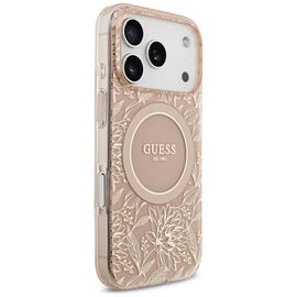Guess IML Flowers Electro Pearl Strap MagSafe Case for iPhone 17 Pro - Pink - Uncategorized Cases (2) - Cases - Techbox