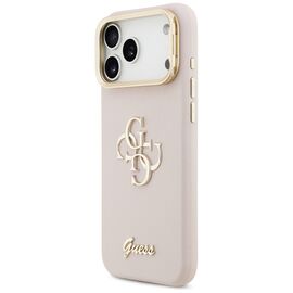 Guess Grained Big 4G &amp; Stand Camera Case for iPhone 17 Pro Max - Pink - Uncategorized Cases (2) - Cases - Techbox