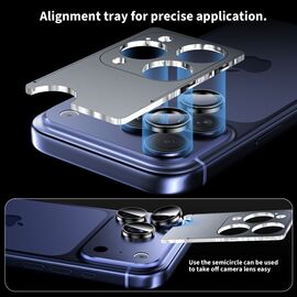 Tech-Protect Camring Fit+ Camera Cover for iPhone 14 Pro / Max / 15 Pro / Max / 16 Pro / Max / 17 Pro / Max - Silver - Apple iPhone - Screen & Camera Protection - Techbox