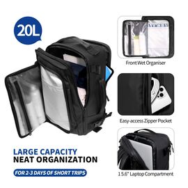 Tech-Protect Defender S50 Backpack for Ryanair &amp; Wizzar, 20L Laptop - Black | Techbox