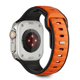 Tech-Protect IconBand Line Strap for Apple Watch 44 / 45 / 46 / 49 mm - Black and Orange | Techbox