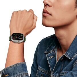 Tech-Protect IconBand Line Strap for Apple Watch 44 / 45 / 46 / 49 mm - Black and Orange | Techbox