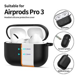 Tech-Protect Silicone Hook Case for AirPods Pro 3 - Black - Smartphone Accessories - Cables & Accessories - Techbox