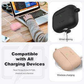 Tech-Protect Silicone Hook Case for AirPods Pro - Beige - Smartphone Accessories - Cables & Accessories - Techbox