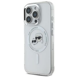 Karl Lagerfeld IML Metal Karl&amp;Choupette Head MagSafe Case for iPhone 16 Pro - White - Uncategorized Cases (2) - Cases - Techbox