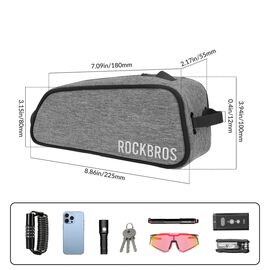 Rockbros 30120045003 ROAD TO SKY bicycle bag for the top frame tube, waterproof, 0.7L - gray - Bicycle - Sports & Fitness - Techbox