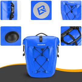 Rockbros 30140022004 Waterproof Bicycle Bag 25-32L - Blue - Bicycle - Sports & Fitness - Techbox