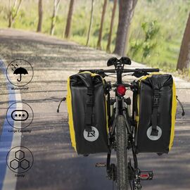 Rockbros 30140022005 Waterproof Bicycle Pannier 25-32L - Yellow - Bicycle - Sports & Fitness - Techbox