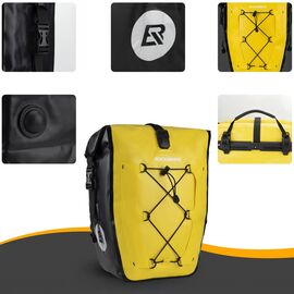 Rockbros 30140022005 Waterproof Bicycle Pannier 25-32L - Yellow - Bicycle - Sports & Fitness - Techbox