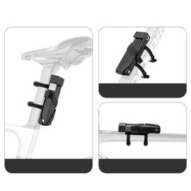 Rockbros 32140003001 foldable bicycle lock with key and handle, 88cm - black | Techbox