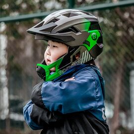 Rockbros TS-61 10110061003 Children's Bike Helmet with Detachable Chin Size S (48-54) - Green - Bicycle - Sports & Fitness - Techbox