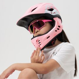 Rockbros TT-32001 Rabbit Children's Bike Helmet with Detachable Chin Size S (48-52) - Pink - Bicycle - Sports & Fitness - Techbox