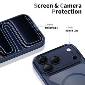 Tech-Protect Magpeak Magsafe CC Case for iPhone 17 Pro - Clear Navy Blue | Techbox