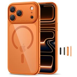Tech-Protect Magpeak Magsafe CC Case for iPhone 17 Pro - Transparent Orange | Techbox