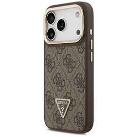Guess 4G PU Triangle Logo &amp; Stand Camera Magsafe Case for iPhone 17 Pro - Brown - Uncategorized Cases (2) - Cases - Techbox