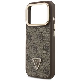 Guess 4G PU Triangle Logo &amp; Stand Camera Magsafe Case for iPhone 17 Pro - Brown - Uncategorized Cases (2) - Cases - Techbox