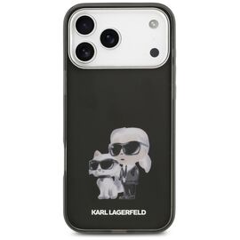 Karl Lagerfeld IML Aquarelle Karl &amp; Choupette &amp; Logo MagSafe Case for iPhone 17 Pro - Black - Uncategorized Cases (2) - Cases - Techbox