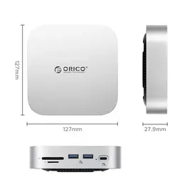 Orico MiniLink 9-in-1 Docking Station - Silver - USB Hubs & Card Readers - Peripherals - Techbox