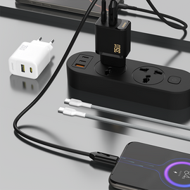 Dudao A27MaxCEU PD QC 35W USB-A USB-C Wall Charger with USB-C Cable - White | Techbox