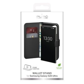 Puro Eco-Leather Case for Samsung Galaxy S26 Ultra with Wallet - Black | Techbox