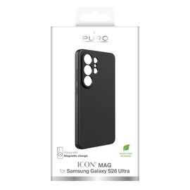 Puro ICON MAG Protective Case for Samsung Galaxy S26 Ultra Silicone Compatible with MagSafe - Black | Techbox