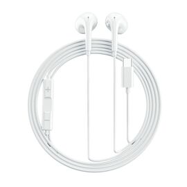 QCY LH1 In-Ear Wired Headphones with Remote and Microphone 1.15m - White | Techbox