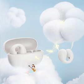 OWS QCY Crossky C10 Earphones with ENC Clip IPX5 Bluetooth 5.4 - White | Techbox