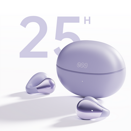 OWS QCY Crossky C30 Earphones with Clip IPX4 Bluetooth 5.4 - Purple | Techbox