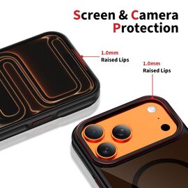 Tech-Protect MagHybrid MagSafe Case for iPhone 17 Pro Max - Black and Red - Uncategorized Cases (2) - Cases - Techbox