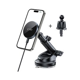 Tech-Protect mm15W-V5 Magnetic MagSafe Car Holder for Cockpit/Windshield/Air Vent - Black