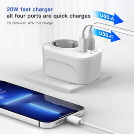 Tech-Protect TA100 UK Adapter - White