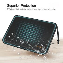 Tech-Protect Hardpouch for 15-16 Laptops - Black and Orange
