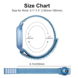 Tech-Protect Nylon Strap for Apple AirTag 1/2 - Blue