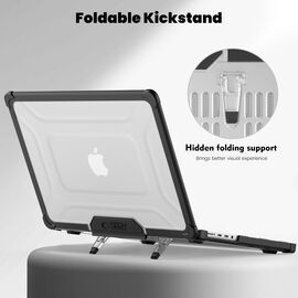 Tech-Protect SmartShell Pro case for Macbook Pro 14 M1 / M2 / M3 / M4 / M5 2021-2025 - black and transparent - Bags & Backpacks - Laptop Accessories - Techbox