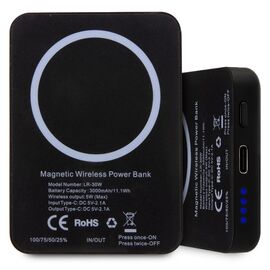 Karl Lagerfeld Ikonik MagSafe 5W 3000mAh Inductive Power Bank - Black