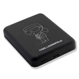 Karl Lagerfeld Ikonik MagSafe 5W 3000mAh Inductive Power Bank - Black