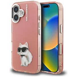 Karl Lagerfeld IML Aquarelle Choupette &amp; Logo iPhone 16 Case - Pink | Techbox