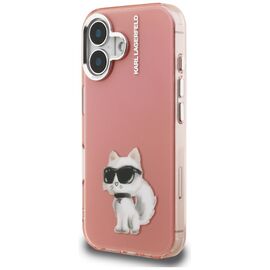 Karl Lagerfeld IML Aquarelle Choupette &amp; Logo iPhone 16 Case - Pink - Uncategorized Cases (2) - Cases - Techbox