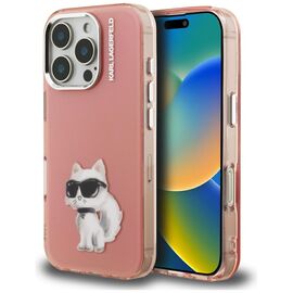 Karl Lagerfeld IML Aquarelle Choupette &amp; Logo iPhone 16 Pro Case - Pink | Techbox