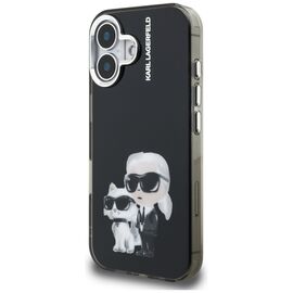 Karl Lagerfeld IML Aquarelle Karl &amp; Choupette &amp; Logo iPhone 16 Case - Black - Uncategorized Cases (2) - Cases - Techbox