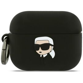Karl Lagerfeld Silicone Karl Head 3D Case for AirPods Pro 3 - Black - Smartphone Accessories - Cables & Accessories - Techbox
