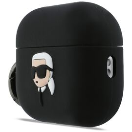 Karl Lagerfeld Silicone Karl Head 3D Case for AirPods Pro 3 - Black - Smartphone Accessories - Cables & Accessories - Techbox