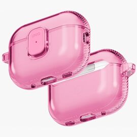 Uniq Glase Pro Case for AirPods Pro 3 Lock Case - Transparent Pink | Techbox