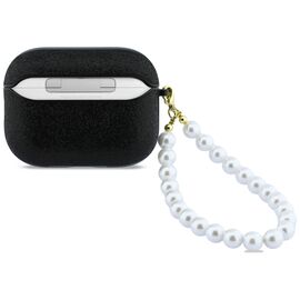 Guess Glitter Pearl Strap Case for AirPods Pro 3 - Black