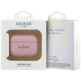 Guess Grained Classic Logo Case for AirPods Pro 3 - Pink